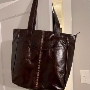 National Geographic Leather Tote NWOT